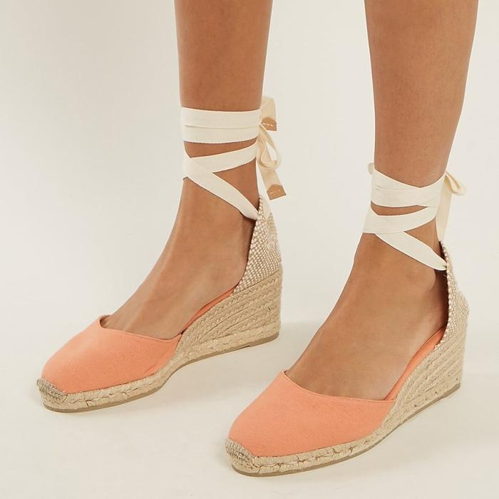 Women Flocking Wedge Sandals Casual Lace Up Shoes