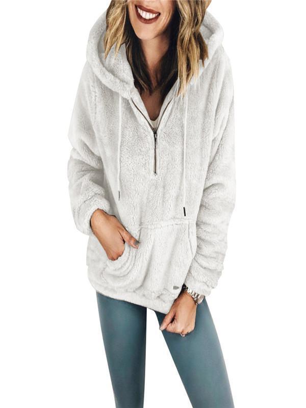 Casual Hooded Collar Zipper Hoodies