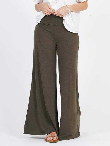 Women Heather Gray Palazzo Pants