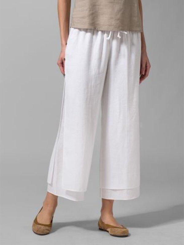 Women Casual Patchwork Pant Loose Pants