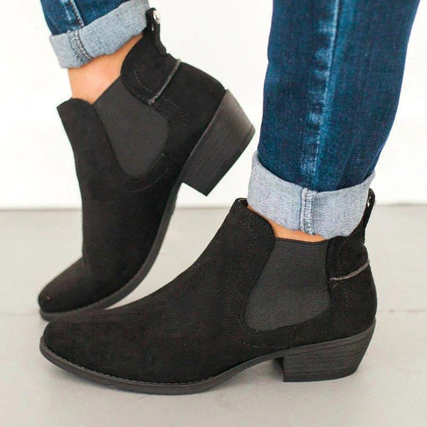 Women Flocking Booties Casual Comfort Plus Size Shoes